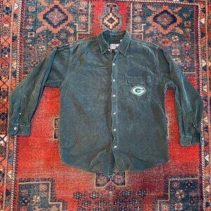 Corduroy Green Bay Packers NFL Button Down Shirt
